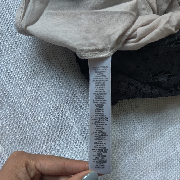 *LOFT* Black lace v-neck sleeveless mini dress - Picture 5 of 6